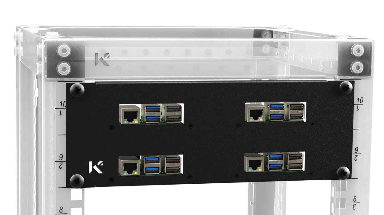 KKSB 10-Inch 2U Rack Panel for Raspberry Pi