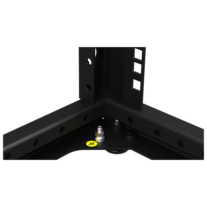 KKSB 19-Inch (19") 10U Open Rack Cabinet – Steel Wall Mount & Floor Standing Rack