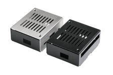 KKSB Raspberry Pi A+ Case - Brushed Steel Case Silver and Black