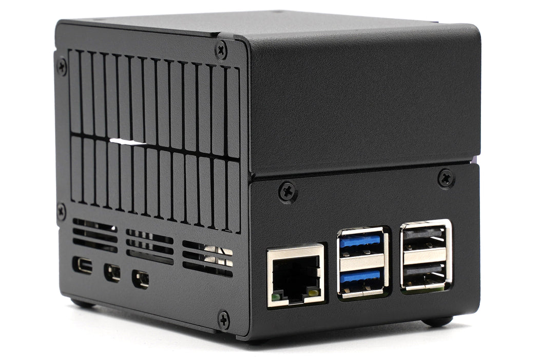 KKSB Case for Raspberry Pi 5 – Tall Aluminum Enclosure for Dual HATs & NVMe HATs