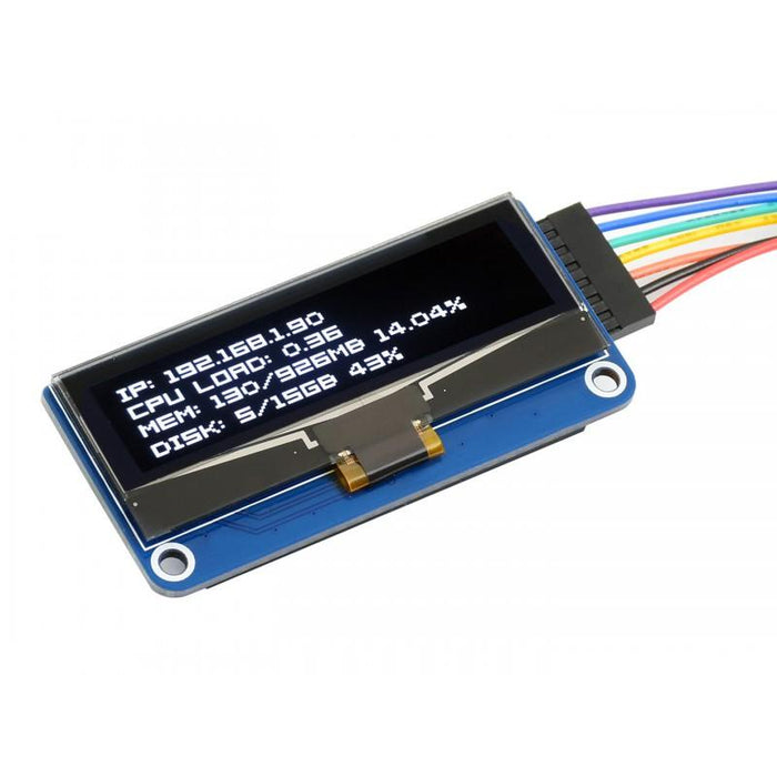 2.23 inch 128x32p SSD1305 OLED Display HAT for Raspberry Pi and NVIDIA Jetson Nano I2C and SPI Interface