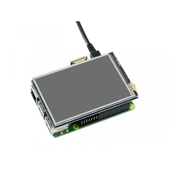 3.5 inch HDMI IPS LCD 480x320p Resistive Touch Screen for Raspberry Pi + Touch Pen + Heatsink