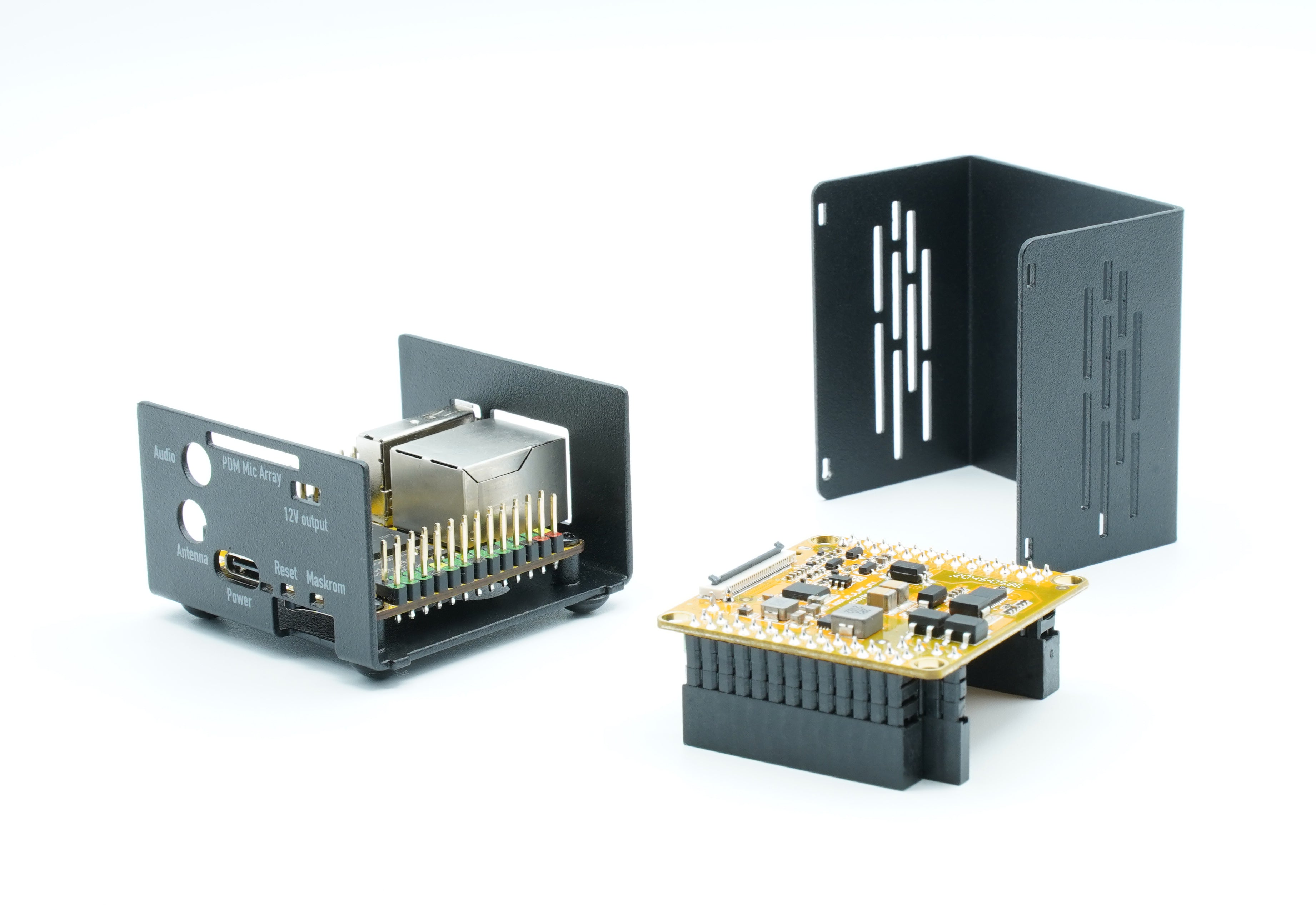 Rock Raspberry Pi Case KKSB ROCK Pi S Case - Space for Radxa ROCK Pi S PoE HAT - SMA Antenna ...