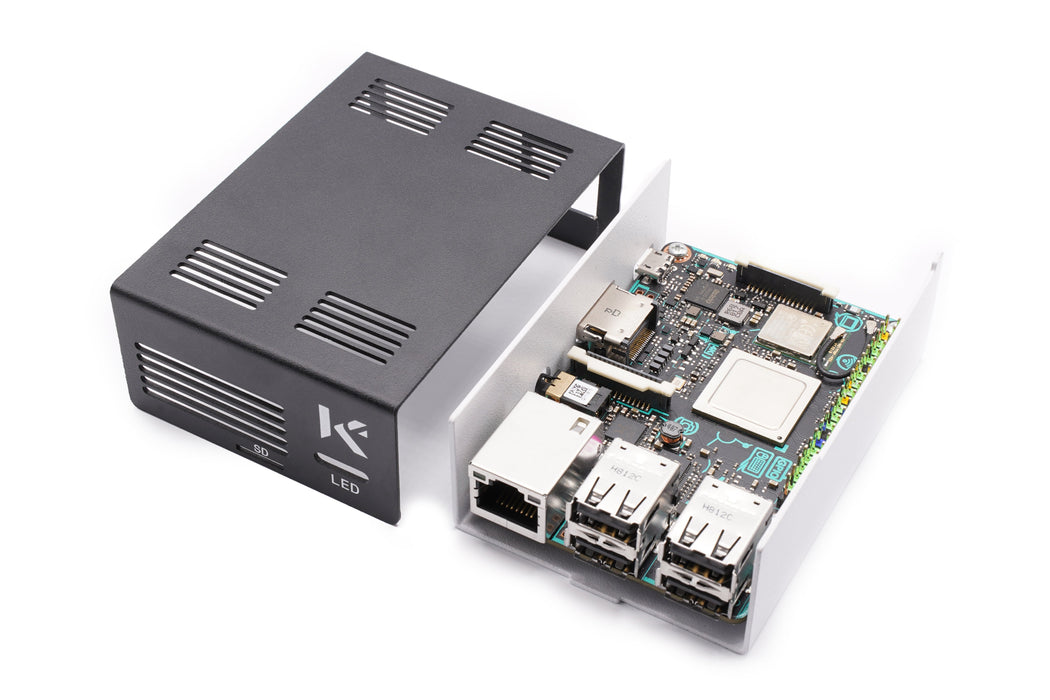 KKSB Asus Tinker Board and Tinker Board S Aluminium Case - Black and White