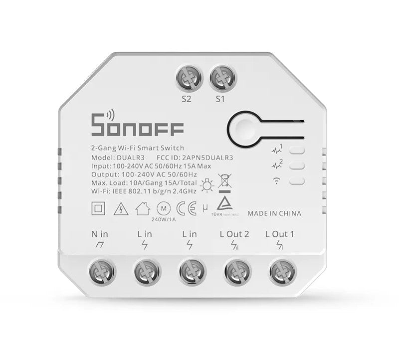 SONOFF DUALR3 Dubbelrelä Tvåvägs effektmätare Smart Switch