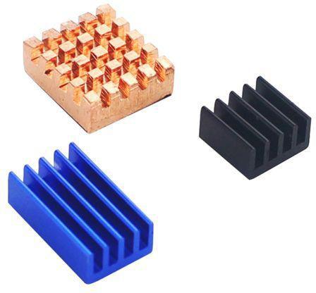 3 in 1 Pi4 Colorful Heatsink Set for Raspberry Pi 4 and 3B+ 1 Copper and 2 Aluminum