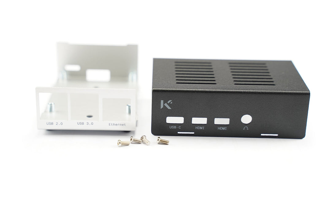 KKSB Raspberry Pi 4 Case - Aluminium and Steel - Space for Raspberry Pi Heatsink, Fan, PoE HAT