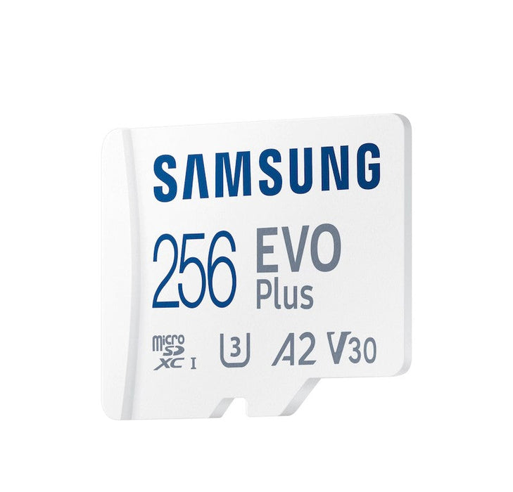 256 GB Samsung EVO Plus MicroSD Memory Card with Water, Temperature, X-Ray, and Magnetic Field Protection