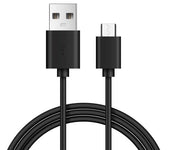 USB to Micro USB Charging and Data Cable 2m, Round, Black