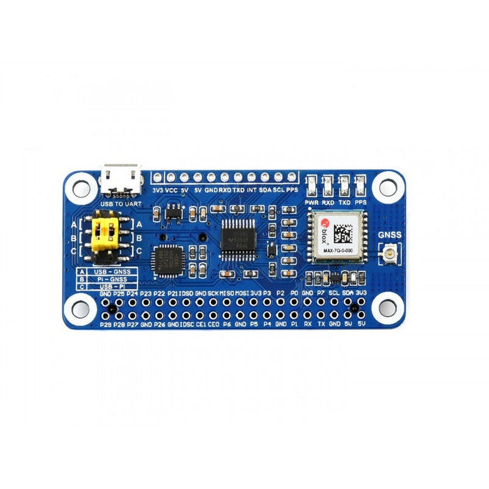MAX-7Q GNSS GPS HAT for Raspberry Pi and Jetson Nano – GLONASS SBAS QZSS Support