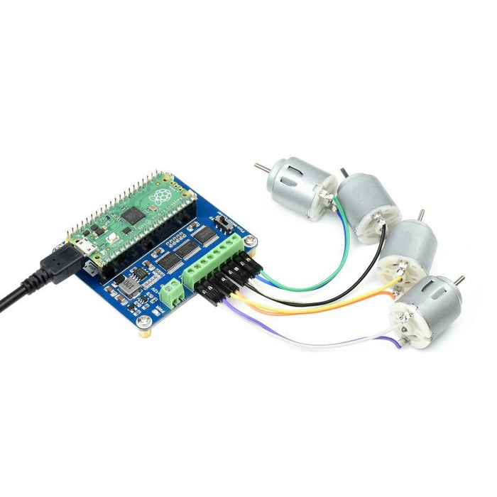 DC Motor Driver Module PCA9685 for Raspberry Pi Pico Supports 4 DC Motors