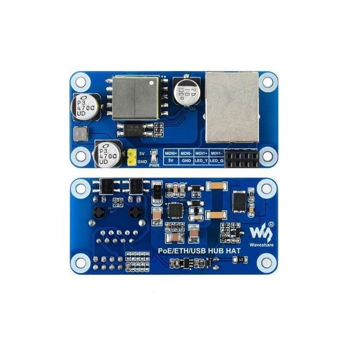 Power over Ethernet PoE USB HUB HAT for Raspberry Pi Zero, W and WH 802.3af Compatible