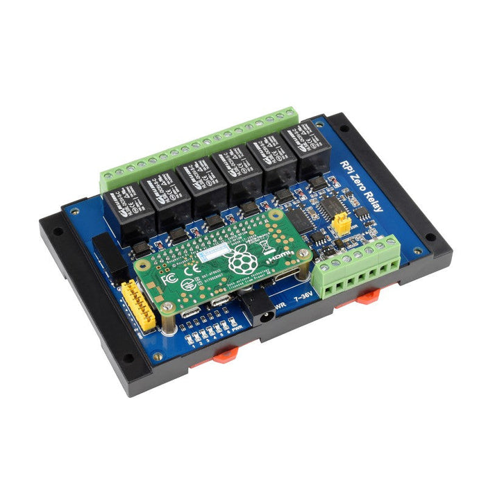 Industrial 6-Channel Relay Module for Raspberry Pi Zero